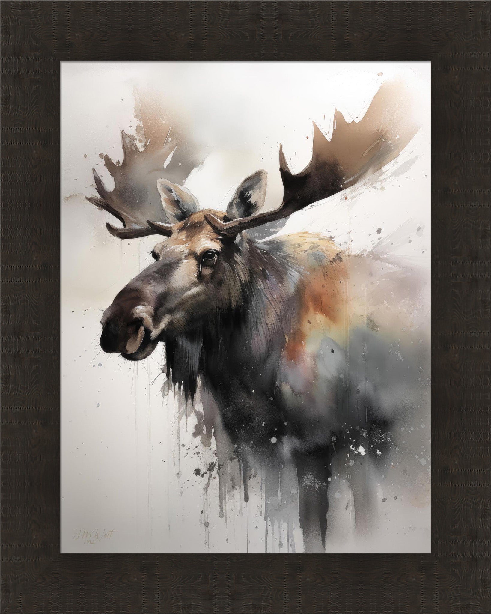 Moose in the moonlight