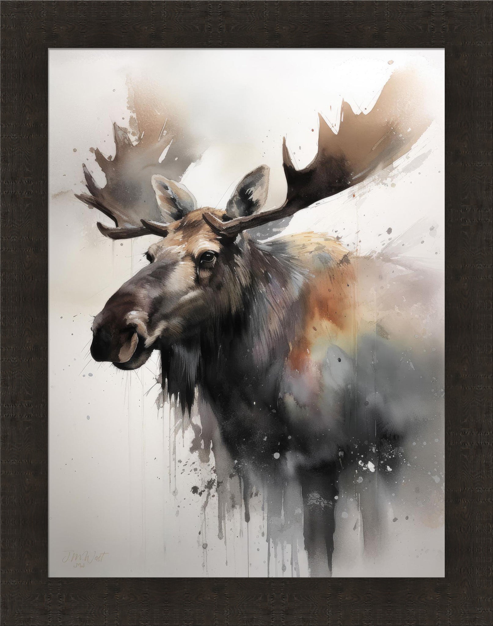 Moose in the moonlight
