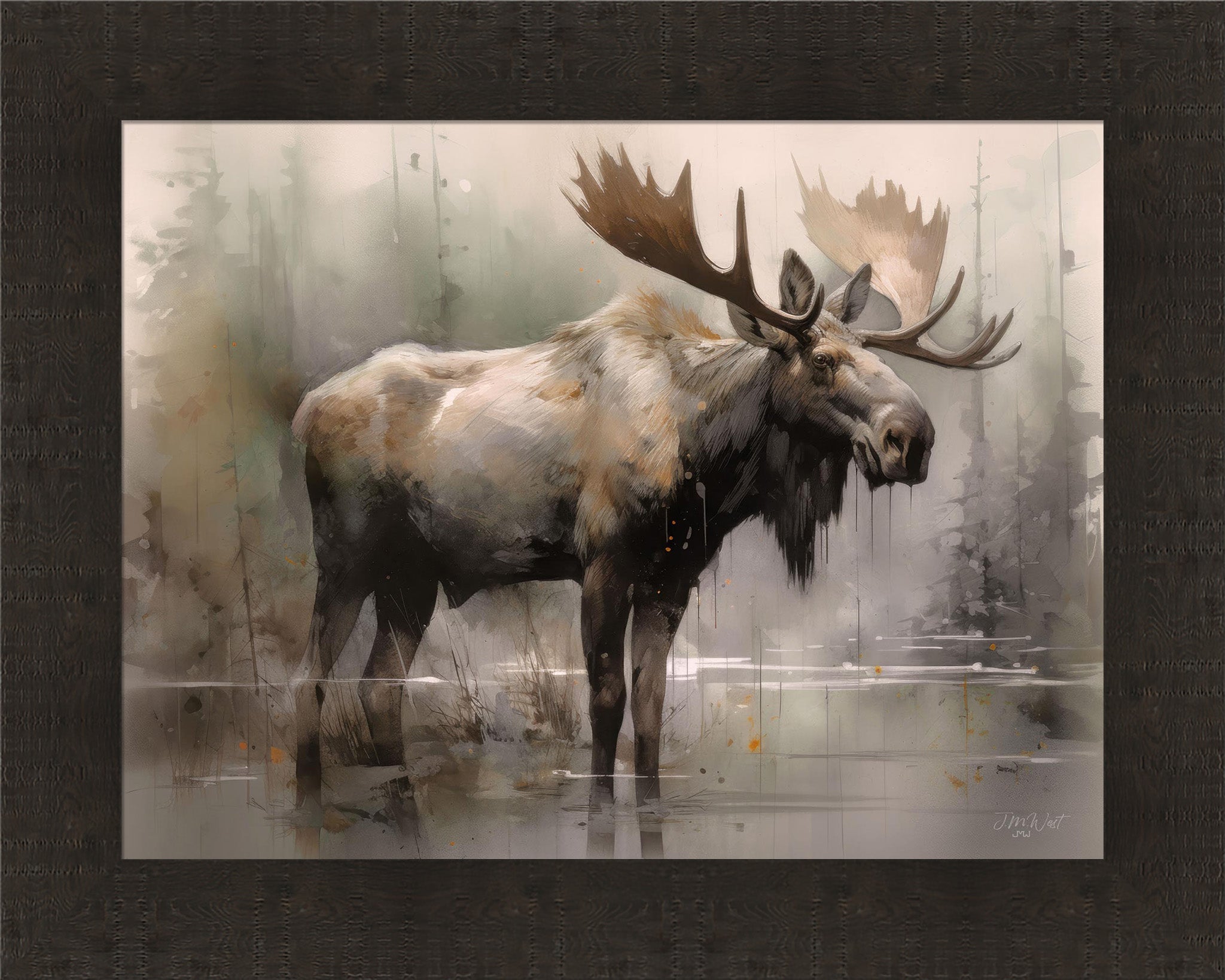 Moose in the dusk
