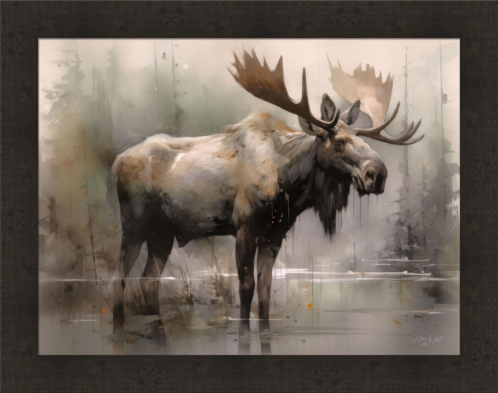 Moose in the dusk