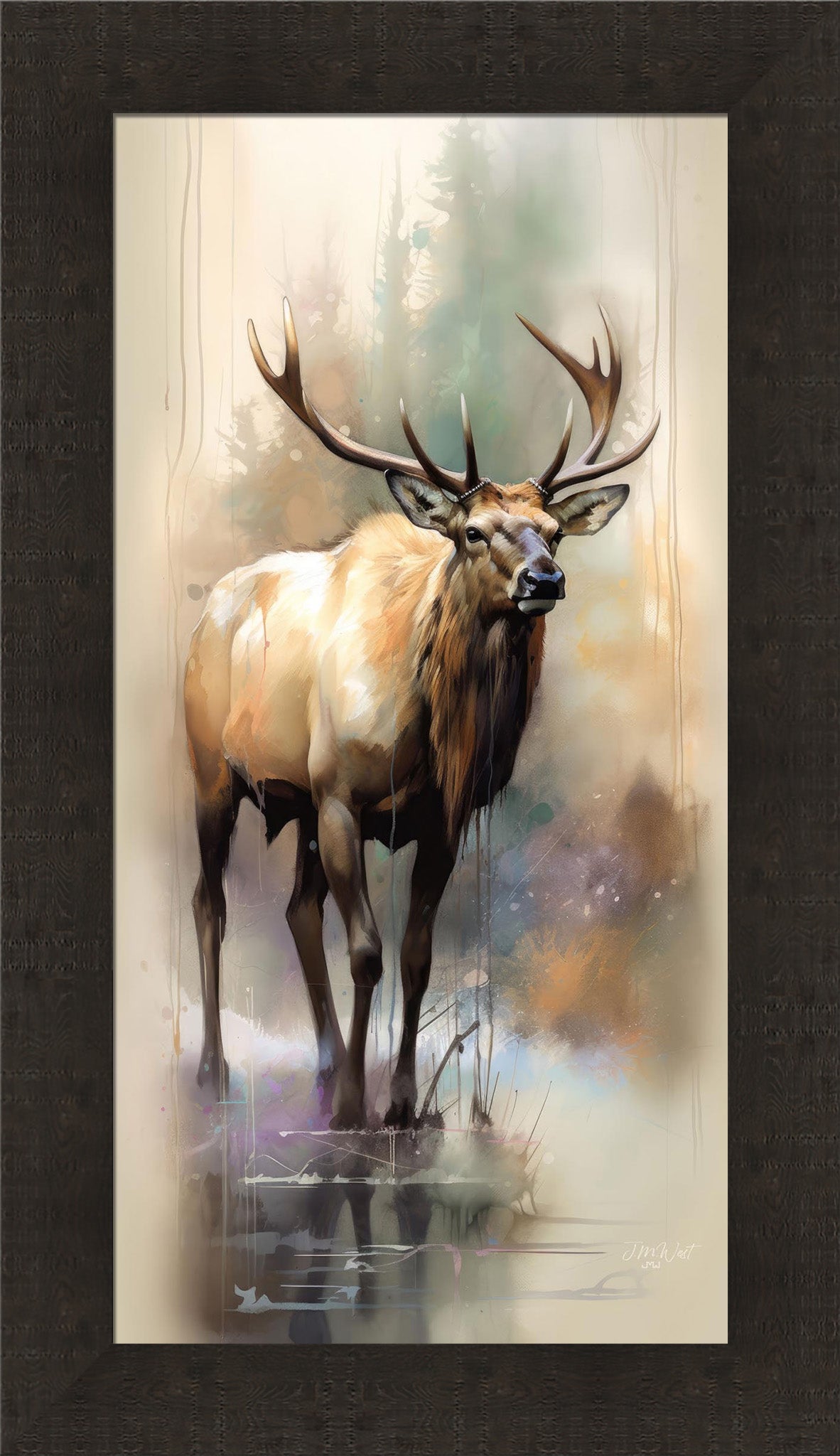 Watercolor Wapiti